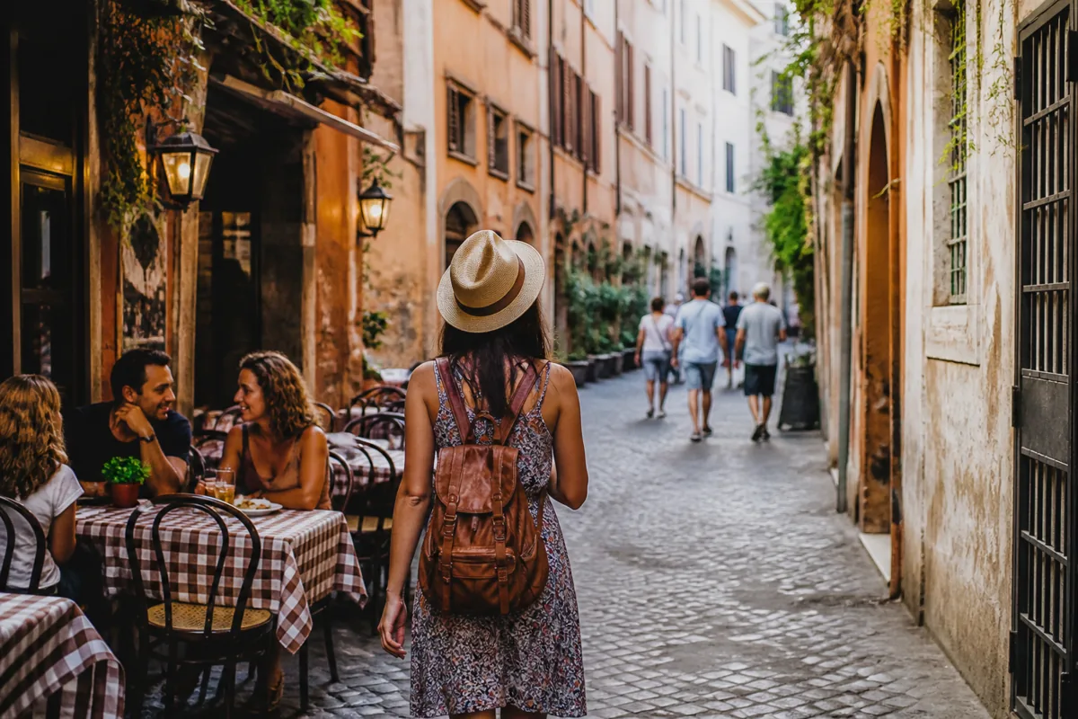 Italian street travel scene for planning a trip budget
